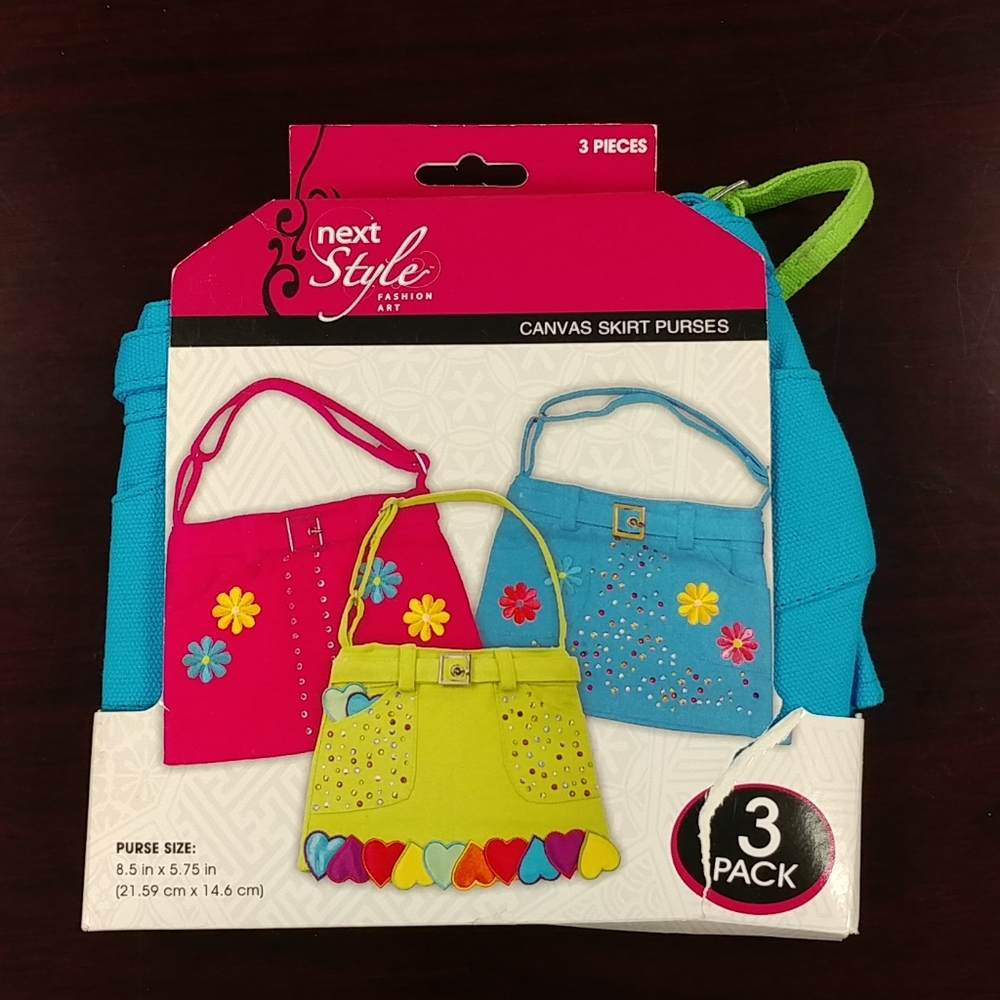 4/$15 🌻 Set of 2 Canvas Skirt Purses for Crafts
